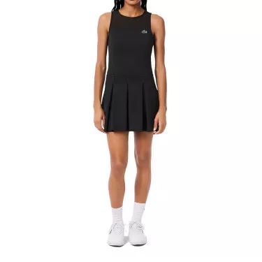 Robe Lacoste Tennis Pliss&eacute;e Stretch Noir