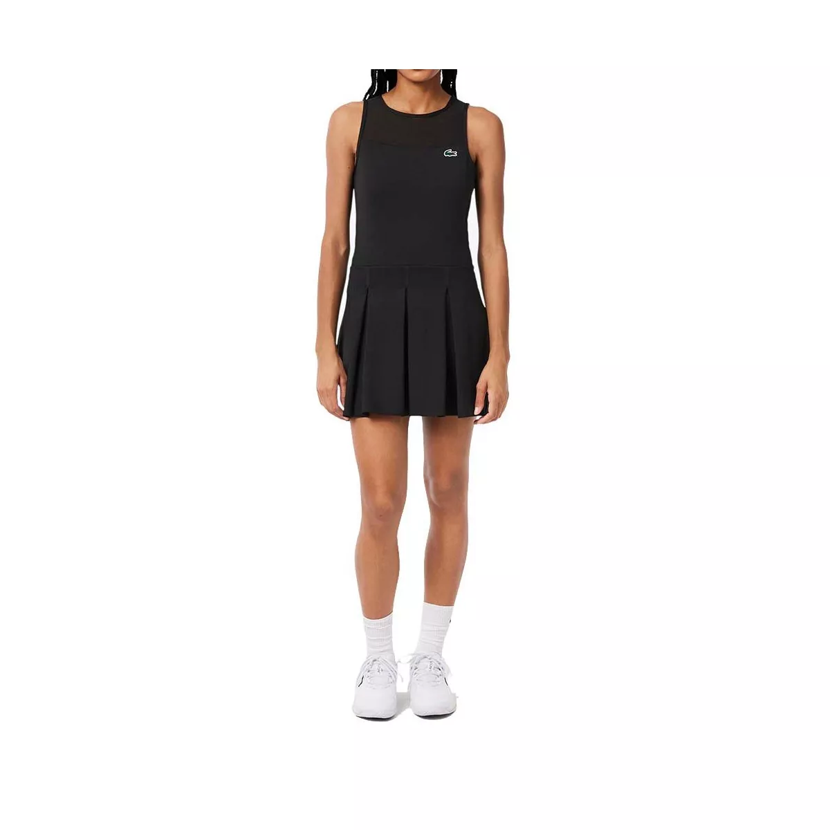 Robe Lacoste Tennis Pliss&eacute;e Stretch Noir