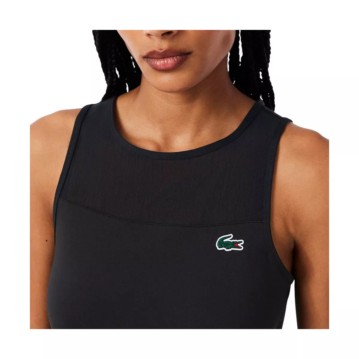 Robe Lacoste Tennis Pliss&eacute;e Stretch Noir