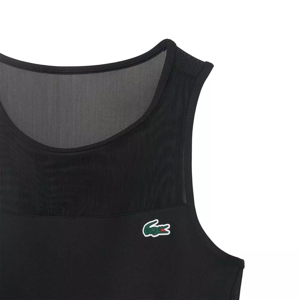 Robe Lacoste Tennis Pliss&eacute;e Stretch Noir