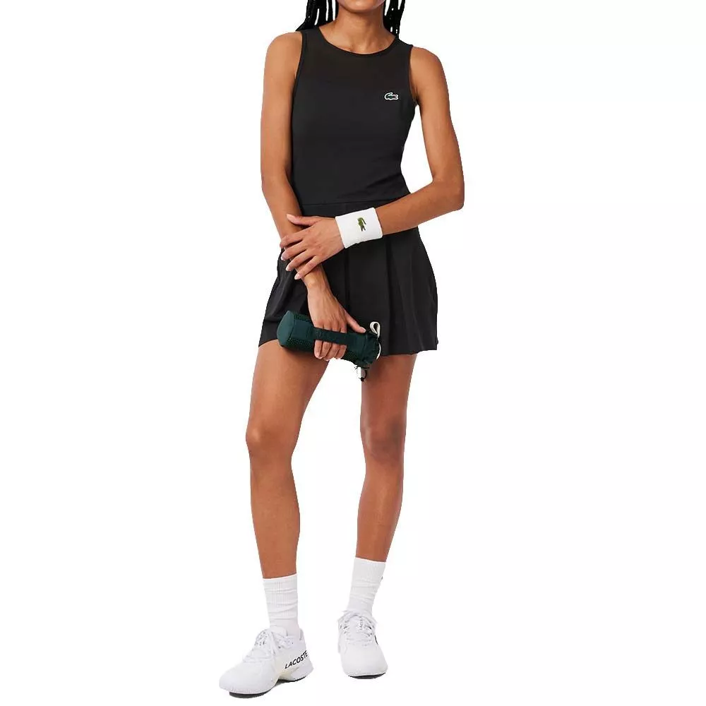 Robe Lacoste Tennis Pliss&eacute;e Stretch Noir
