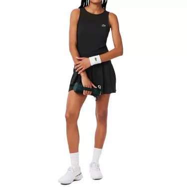 Robe Lacoste Tennis Pliss&eacute;e Stretch Noir