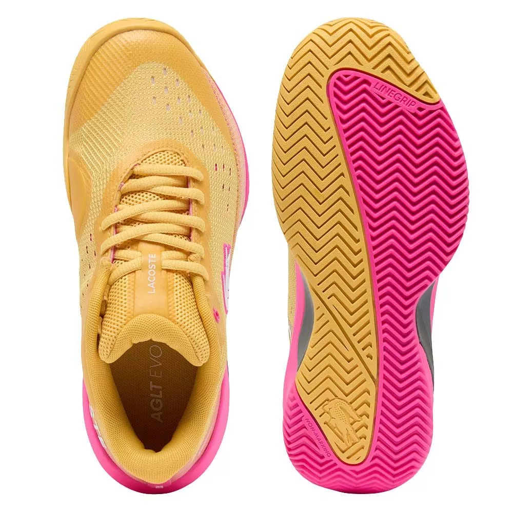 Chaussures Lacoste AG-LT Evo Femme Jaune / Rose