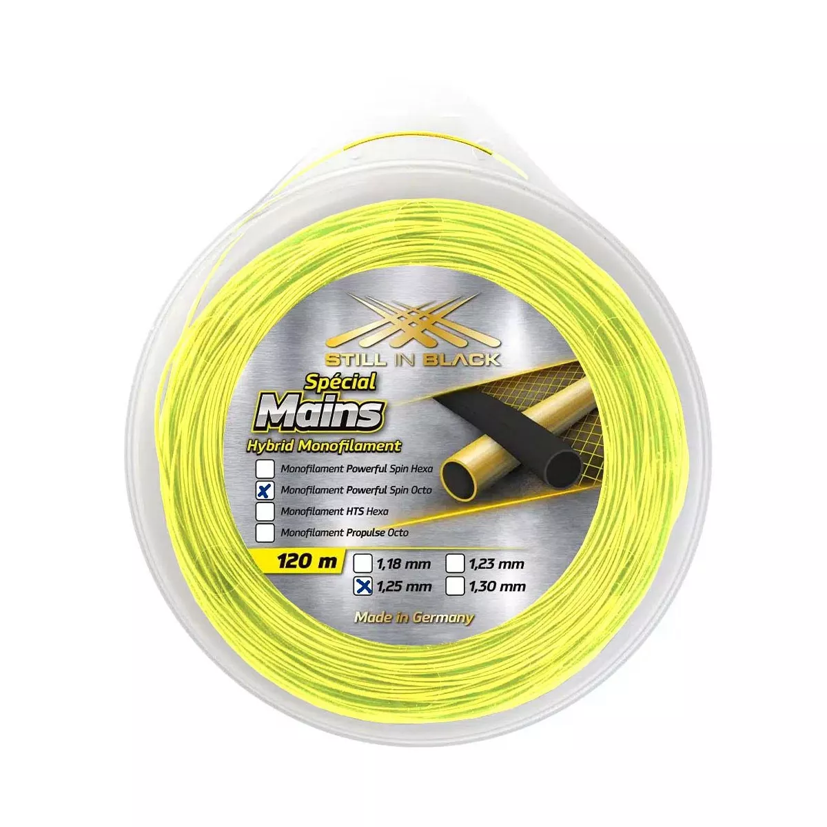 Bobine Still In Black Powerful Spin Octo Jaune 120m