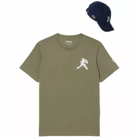 Pack T-Shirt + Casquette Lacoste Tennis x Novak Djokovic Kaki