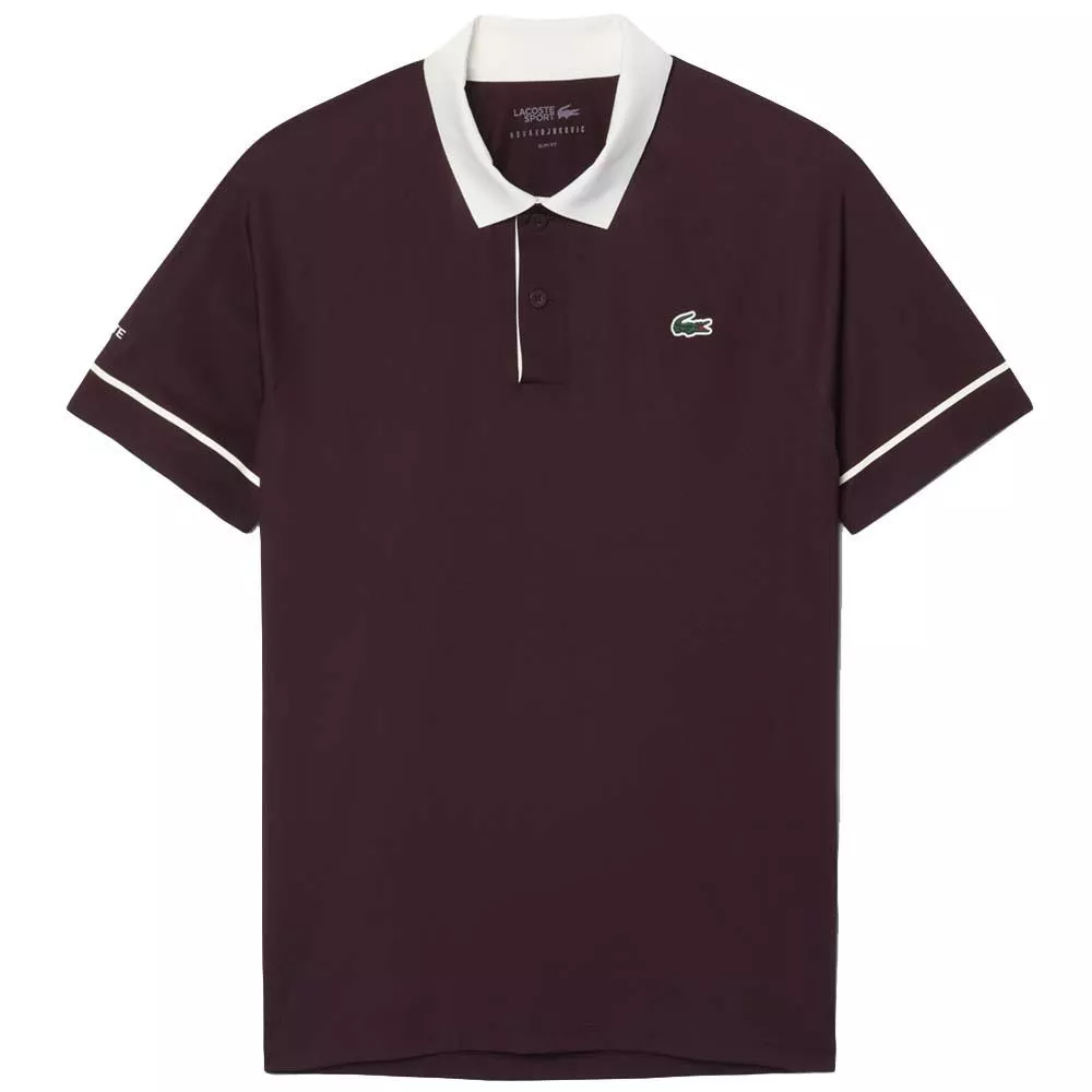 Polo Lacoste Tennis Novak Djokovic On Court Marron