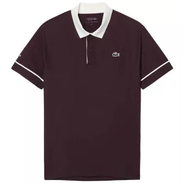 Polo Lacoste Tennis Novak Djokovic On Court Marron