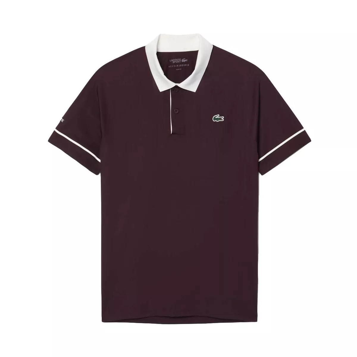 Polo Lacoste Tennis Novak Djokovic On Court Marron