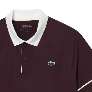 Polo Lacoste Tennis Novak Djokovic On Court Marron