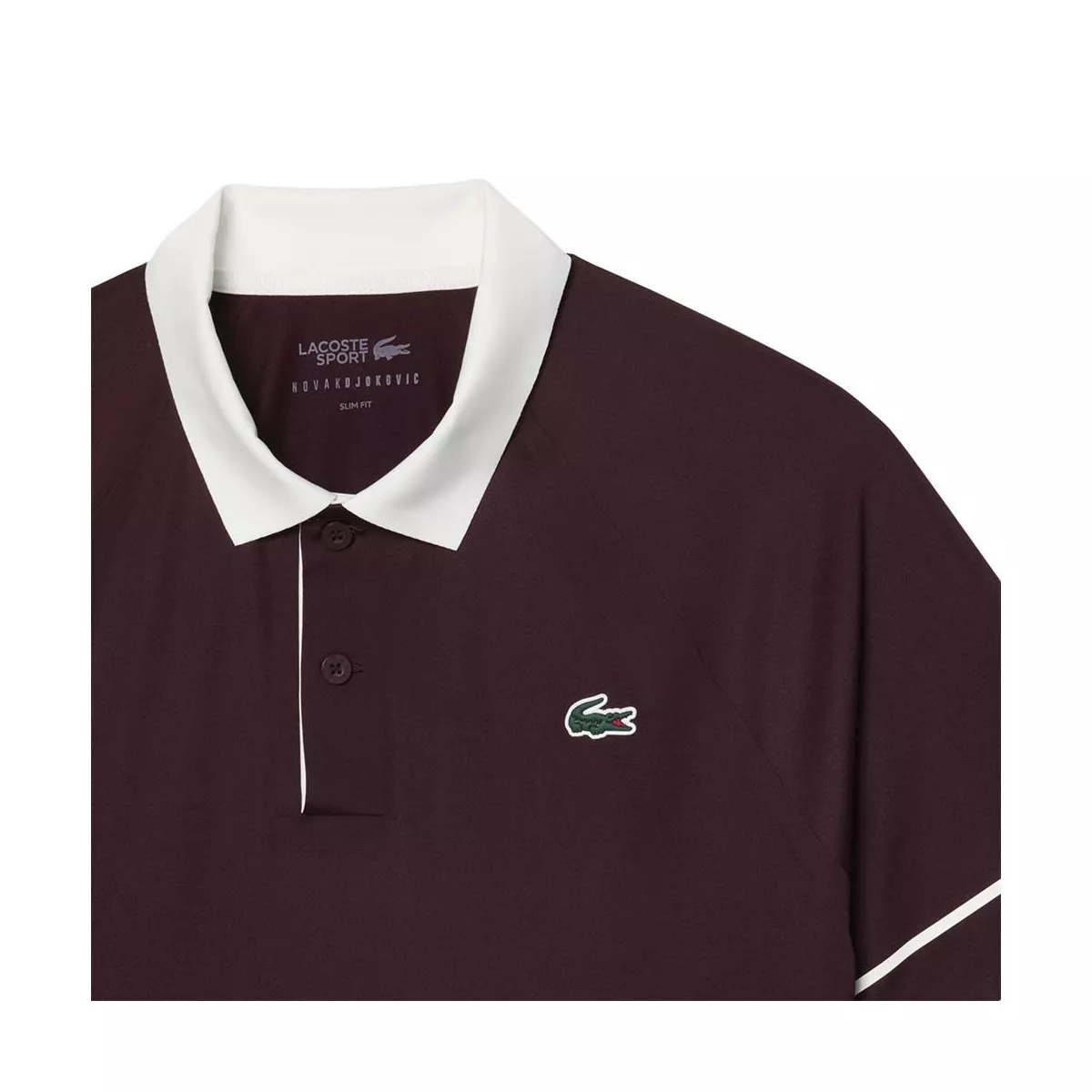Polo Lacoste Tennis Novak Djokovic On Court Marron