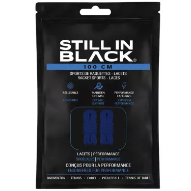 Lacets Still In Black 100cm Bleu