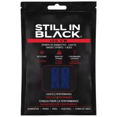 Lacets Still In Black 120cm Bleu