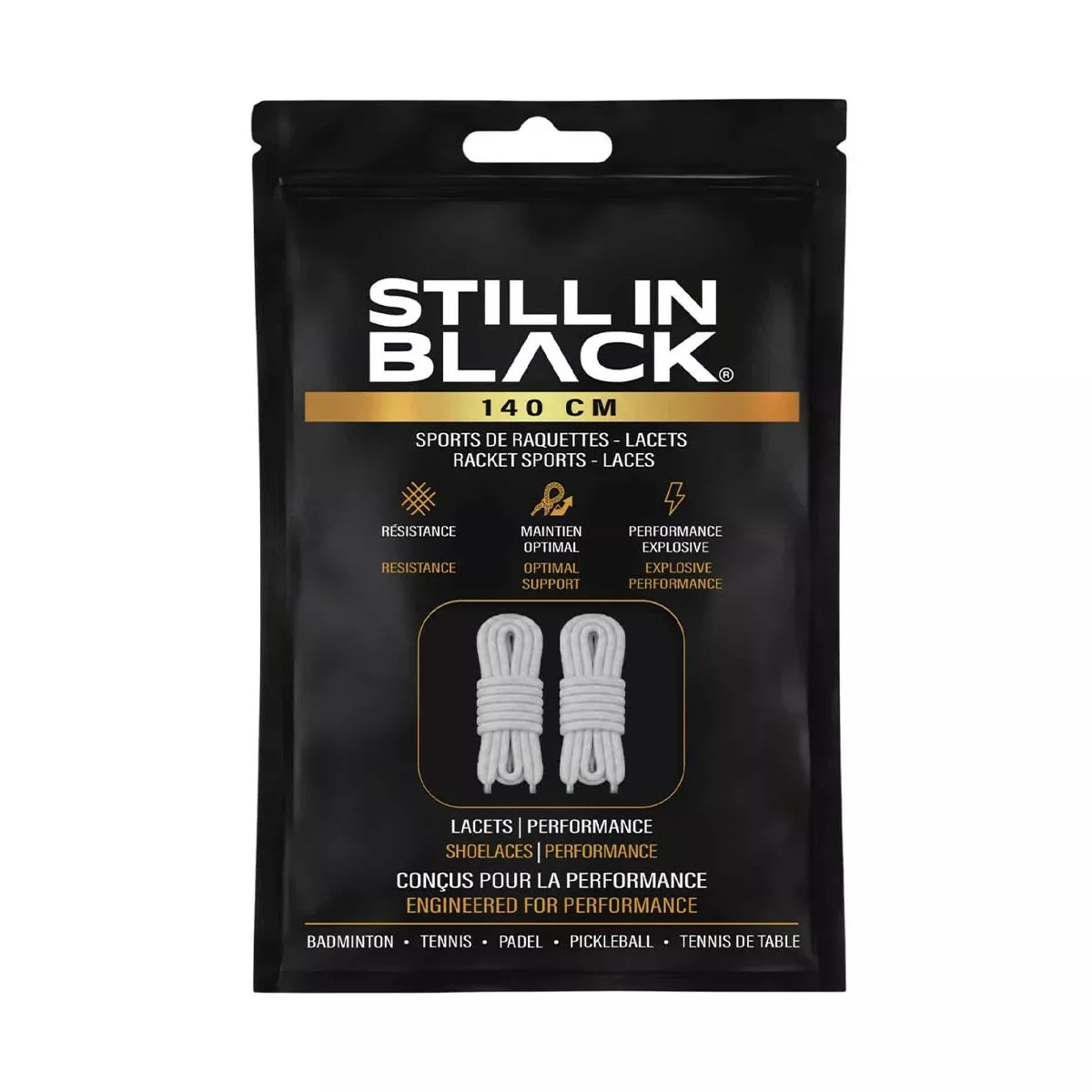 Lacets Still In Black 140cm Blanc