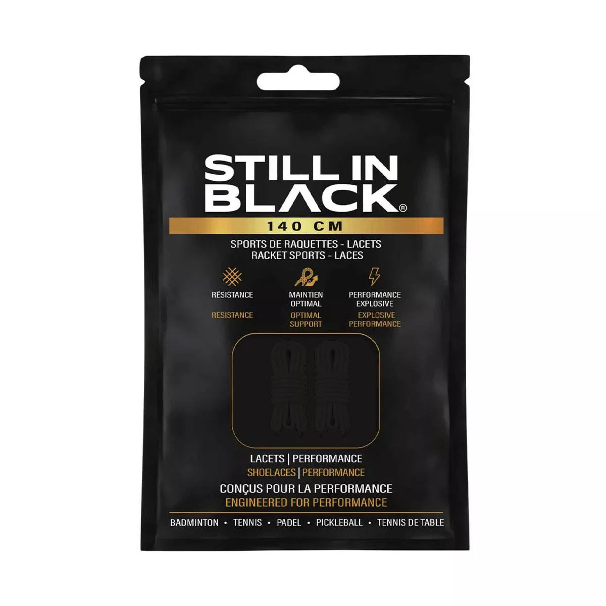 Lacets Still In Black 140cm Noir