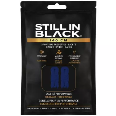 Lacets Still In Black 140cm Bleu